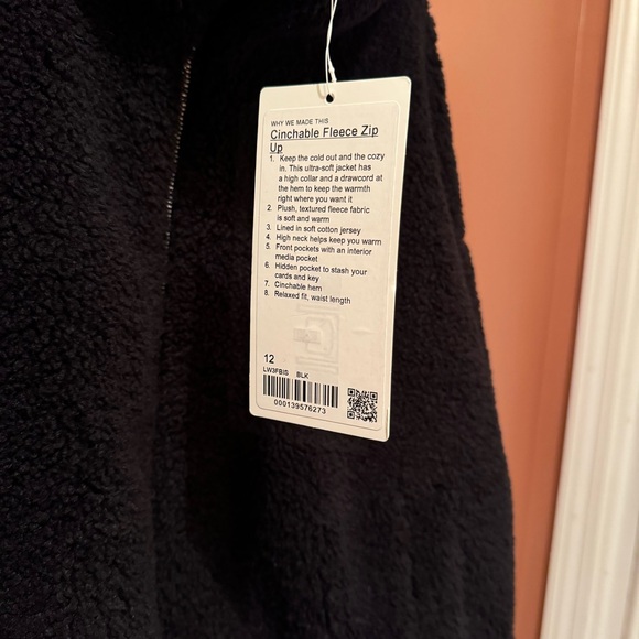 NWT lululemon Cinchable Fleece Zip-Up - Picture 3 of 5